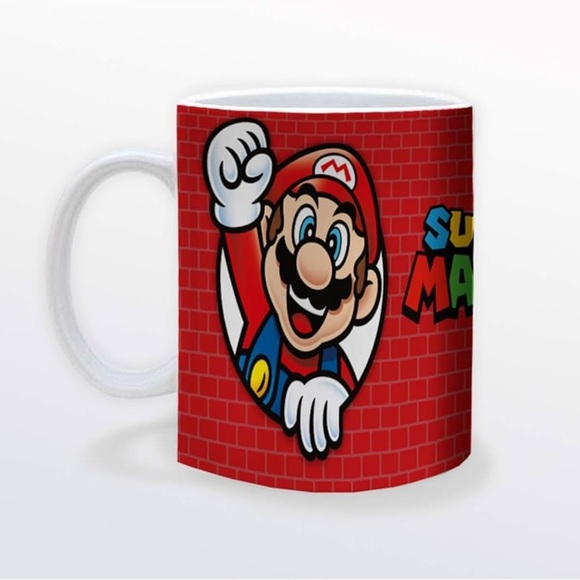 Game On Super Mario Bros Bricks 11 oz. Ceramic Mug for Coffee, Cocoa & Tea - NWT - Picture 4 of 9